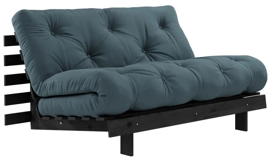 Сгъваем диван в петролен цвят 140 cm Roots Black Night – Karup Design