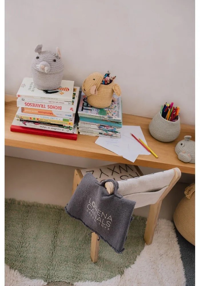 Жълта текстилна детска кошница за играчки ø 13x15 cm Mini Charlie the Chicken – Lorena Canals