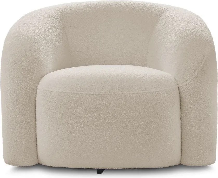 Бежово въртящо се кресло от прежда с примки от букле Elina – Bobochic Paris