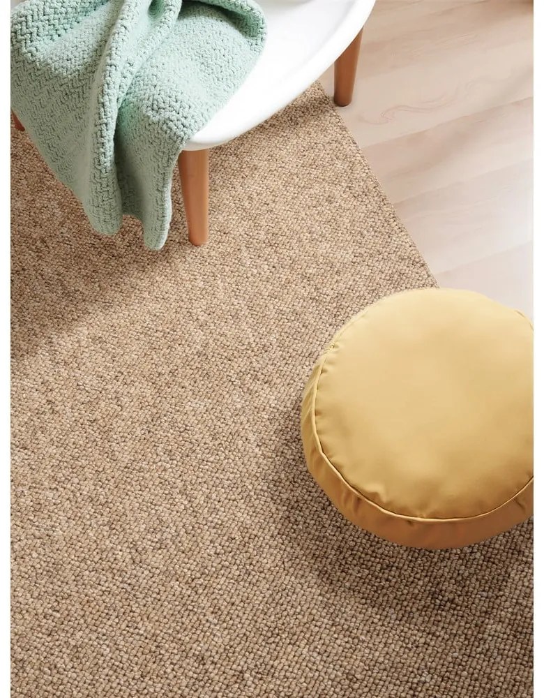 Светлокафяв килим подходящ за пране 160x230 cm Rocco Caramel – Elle Decoration