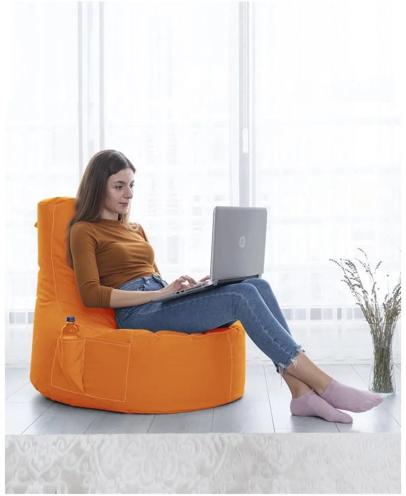 Оранжев пуф EVA Sport - Floriane Garden