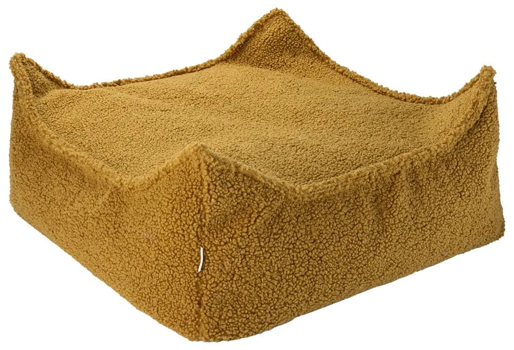 Кафяв детски пуф от букле Square – Wigiwama
