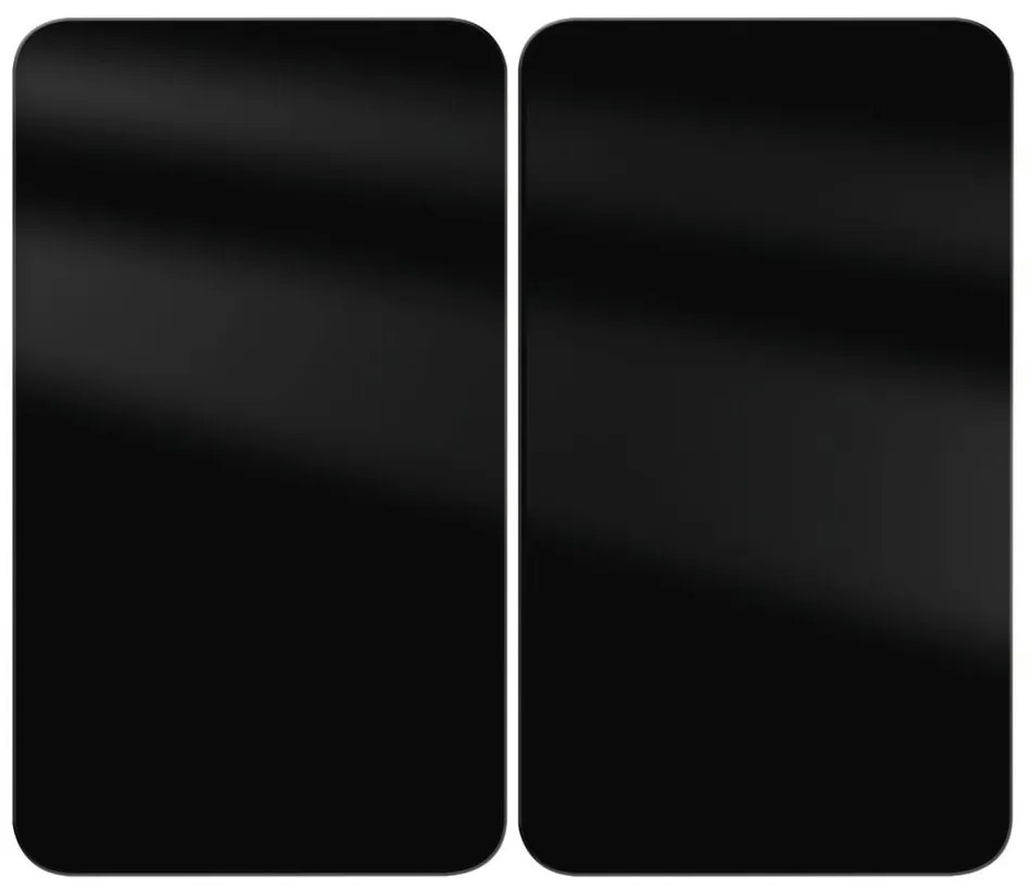 Комплект от 2 стъклени капака за печка Universal black - Wenko