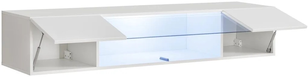 Висящи хоризонтално Витрина Fly II-White-Length: 160 cm.
