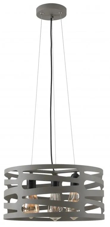 Сиво висящо осветително тяло с метален абажур Marisa – GTV