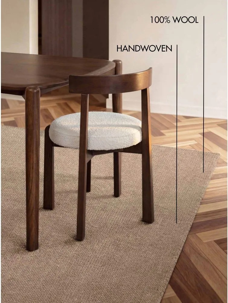 Бежов ръчно изработен вълнен килим 120x170 cm Greenwich – Ted Baker