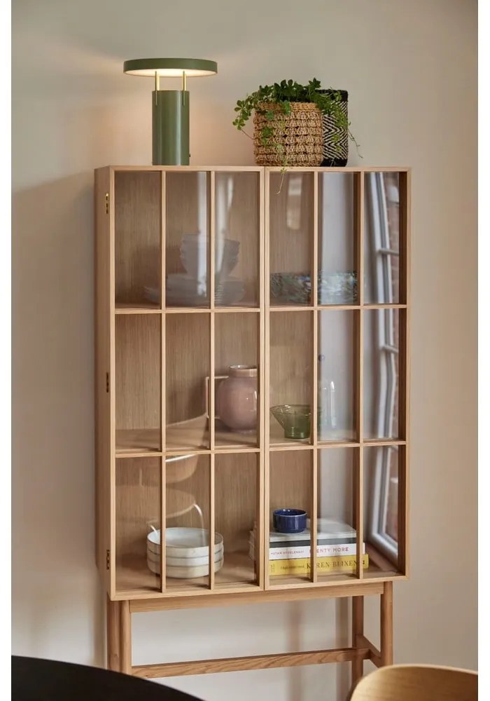 Зелена LED затъмняваща се настолна лампа с метален абажур (височина 28 cm) BringMe – Hübsch