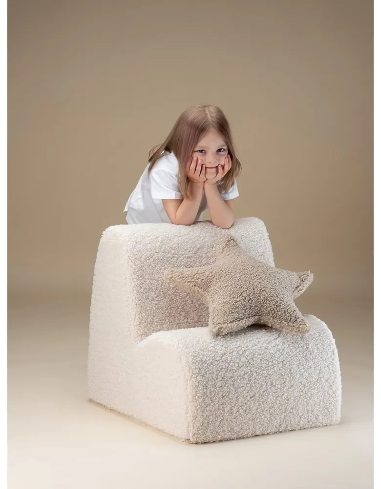 Кремав детски стол от букле Cloud – Wigiwama