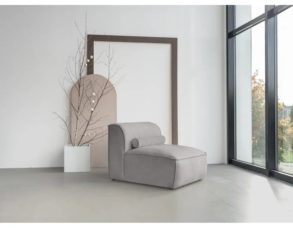 Светлосив модулен диван (среден модул) Flex Felix – Miuform