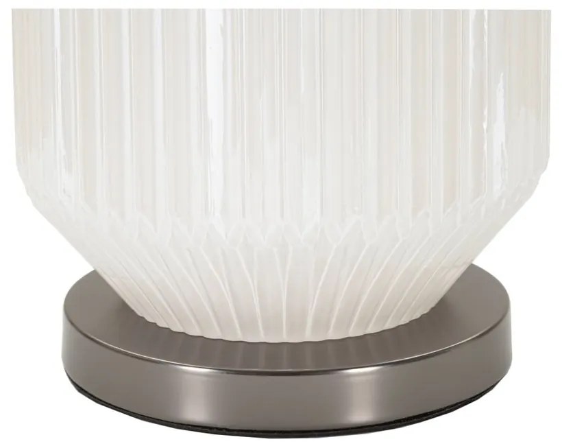 Сива настолна лампа с текстилен абажур (височина 65 cm) Brighty – Mauro Ferretti