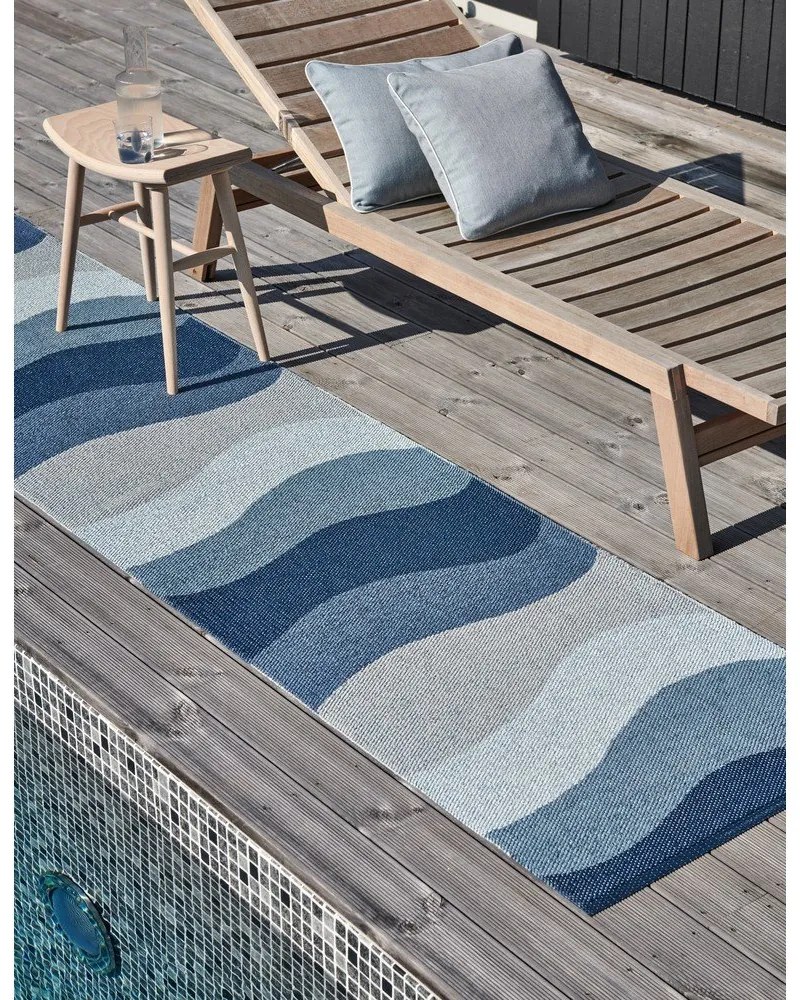 Син килим за открито и закрито 70x100 cm Urvi Water – Pappelina