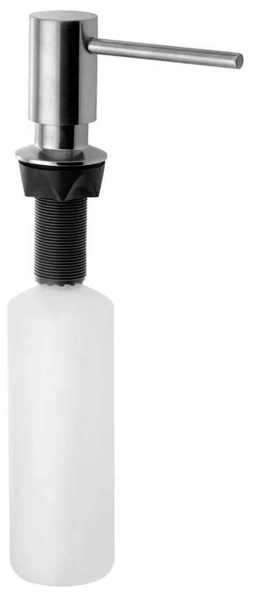 Матово сребрист пластмасов дозатор за сапун за вграждане 350 ml – Sapho