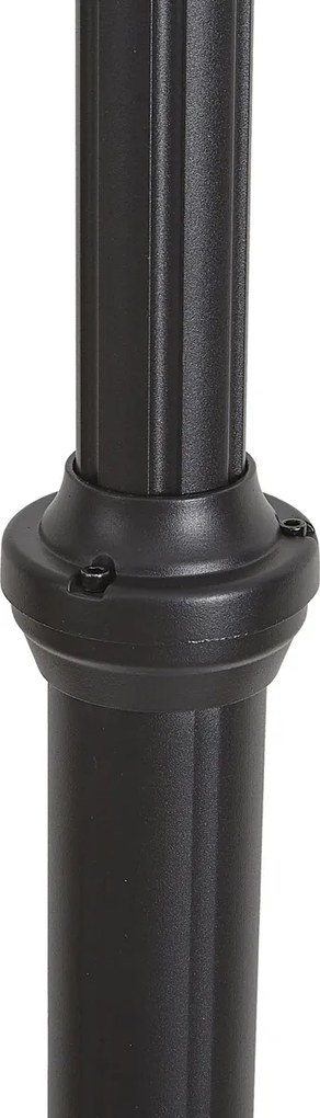 Класически външен фенер черен 200 см 3 светлини IP44 - Daphne