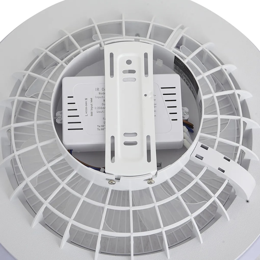 Вентилатор за таван бял вкл. LED RGB димируем с дистанционно управление - Clamo