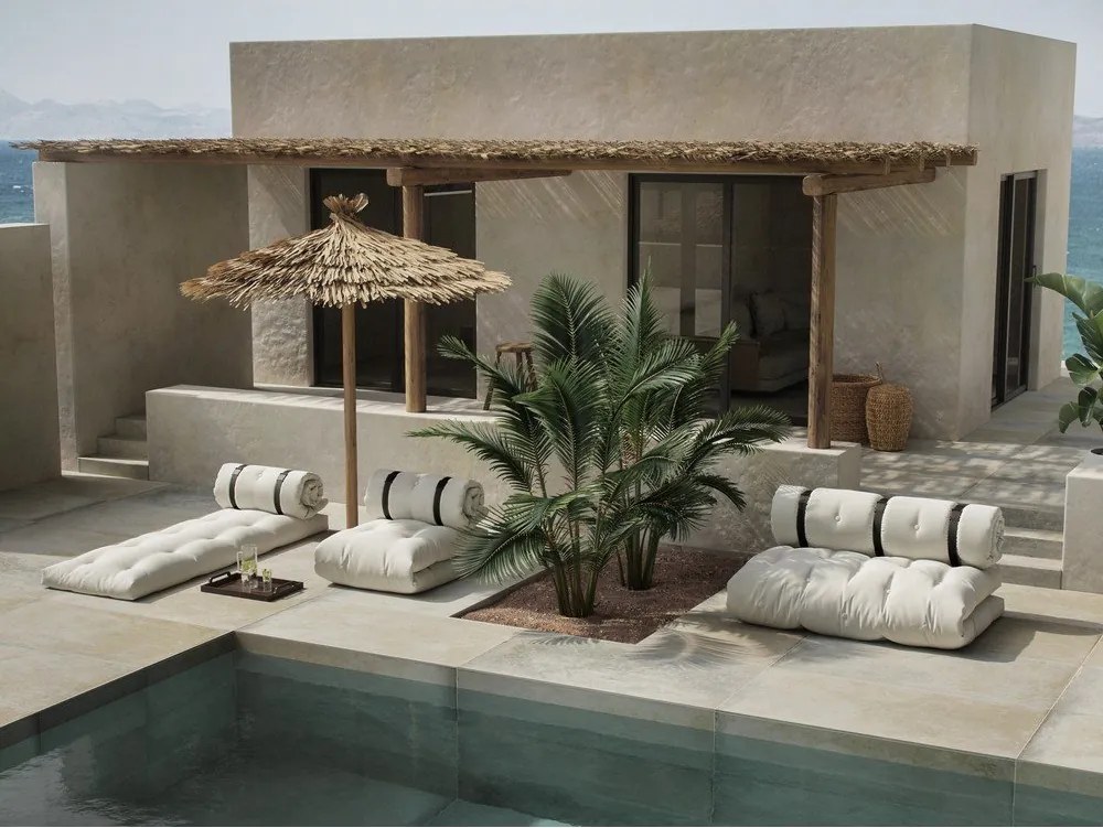 Design OUT™ Бежов диван за открито Beige Buckle Up - Karup Design