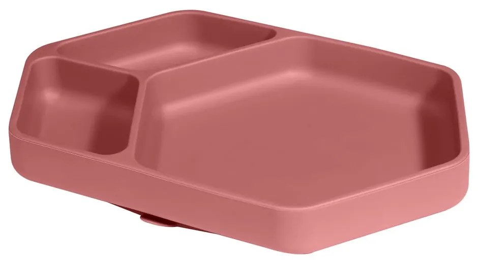 Червена силиконова детска чиния 16x25 cm – Kindsgut