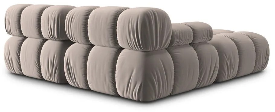 Светлокафяв кадифен модулен ъглов диван (променлив) Bellis – Micadoni