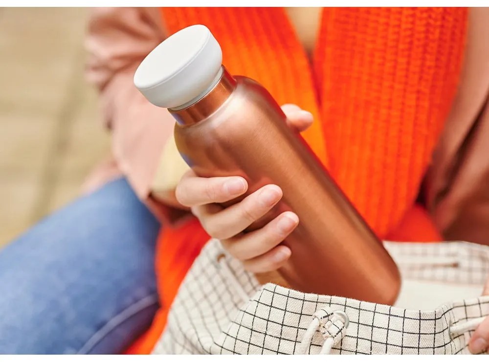 Бутилка от неръждаема стомана в бронзов цвят 500 ml Rose gold – Mepal