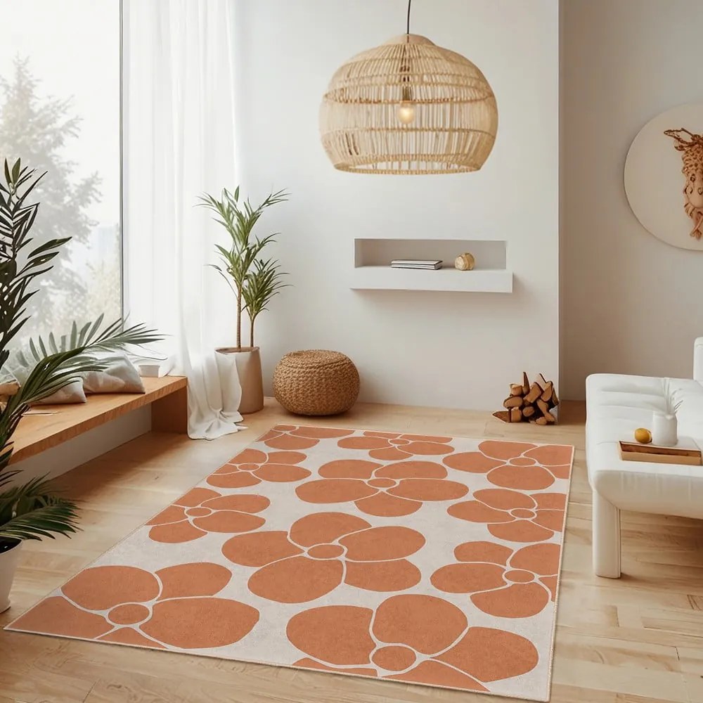 Оранжева пътека подходяща за пране 60x230 cm Orange Meadow – Mila Home