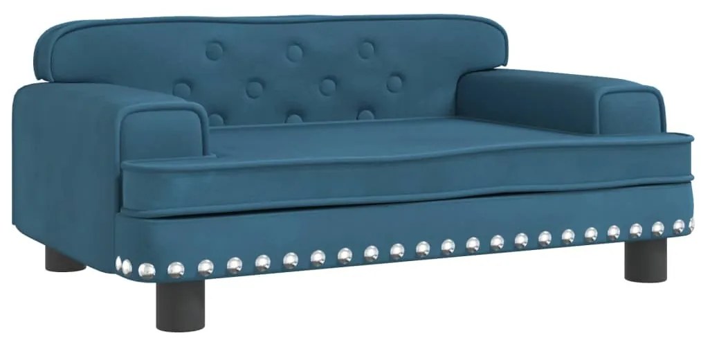 3196293 vidaXL Детски диван, синьо, 70x45x30 см, кадифе