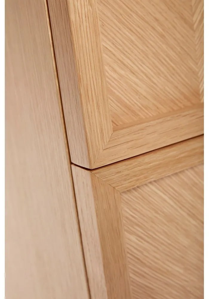 Нощно шкафче от масивен дъб в естествен цвят Herringbone – Hübsch