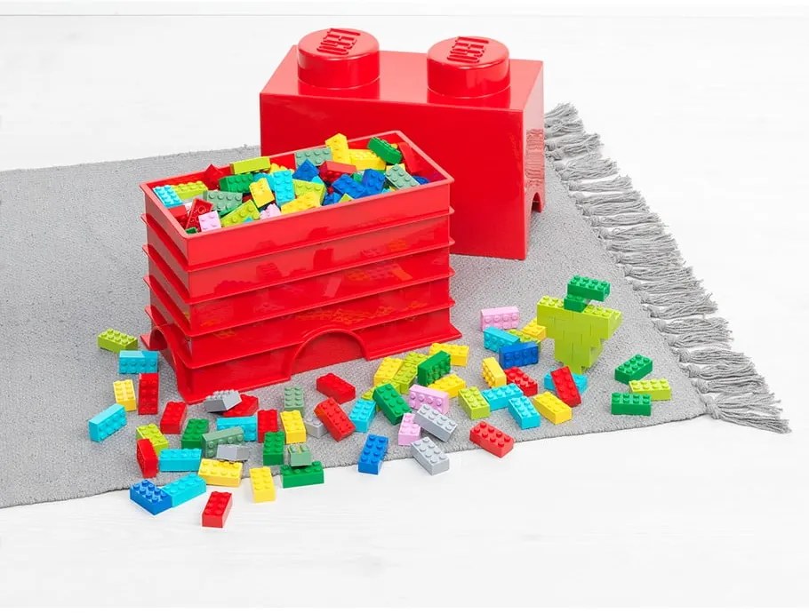Червена двойна кутия за съхранение - LEGO®