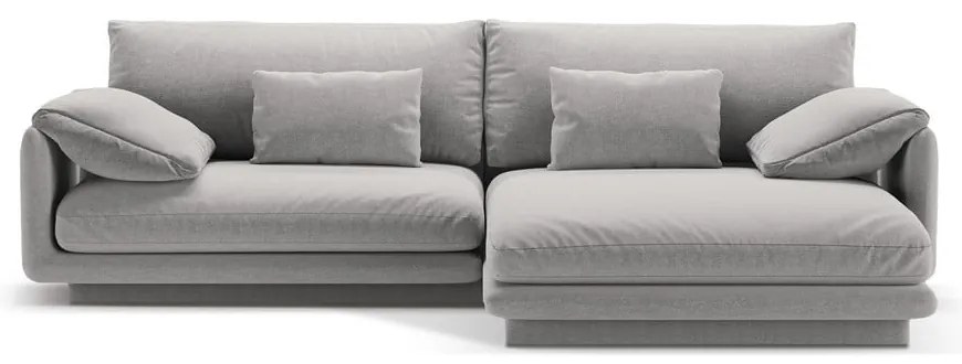 Светлосив ъглов диван (десен ъгъл) Torino – Micadoni Home