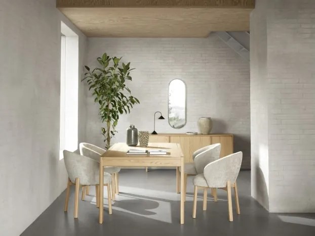 ДЕБОРА Бежово (тъкан Juto 4)/рамка лакиран дъб - ДЪРВЕН СТОЛ ЗА ДНЕВНА, ТРАПЕЗАРИЯ, ОФИС, РЕТРО