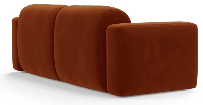 Теракотен кадифен диван 220 cm Strino – Cosmopolitan Design