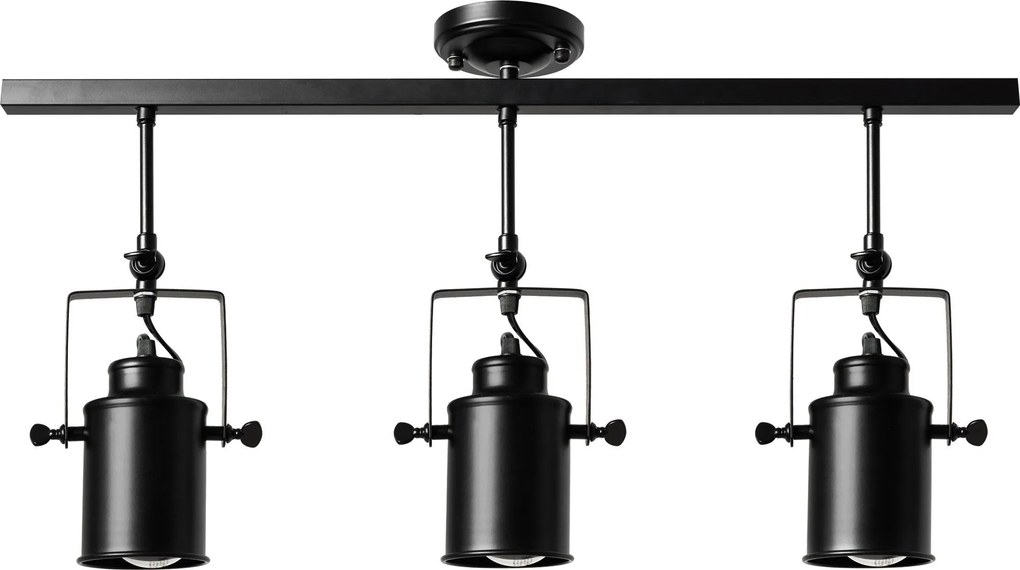 Прожекторна лампа тройна Black E27 APP487-3C