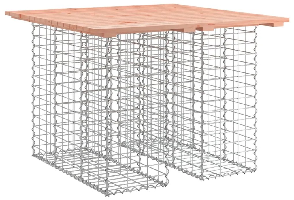 834369 vidaXL Градинска маса, дизайн от габион, 100x102x72 см, масивна дървесина, Дъглас