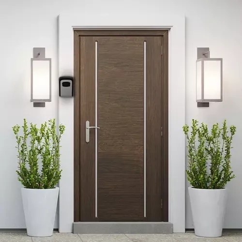 Метален сейф за ключове с код, водоустойчив, стенен монтаж, черен_сребрист, 11,5x9,5x4 см Malatec