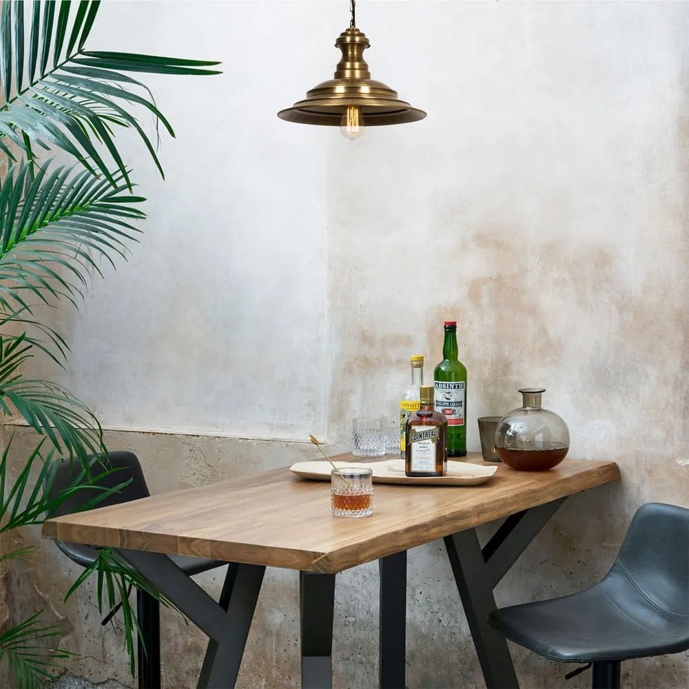 Висящо осветително тяло в бронзов цвят с метален абажур ø 39 cm Obyla – Opviq lights