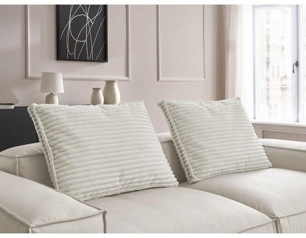 Бежов диван от изкуствена кожа 260 cm Boheme – Bobochic Paris