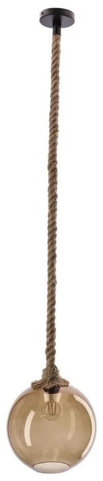 Полилей на кабел SHEDON 1xE27/40W/230V димчато бежов