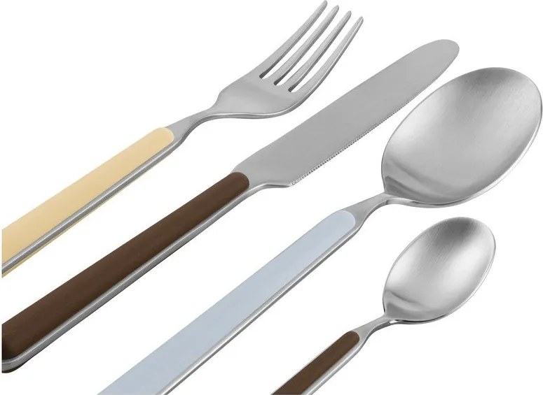 Кафяв/в сребрист цвят прибори за хранене 4 бр. от неръждаема стомана за 1 човек Noli – noo.ma