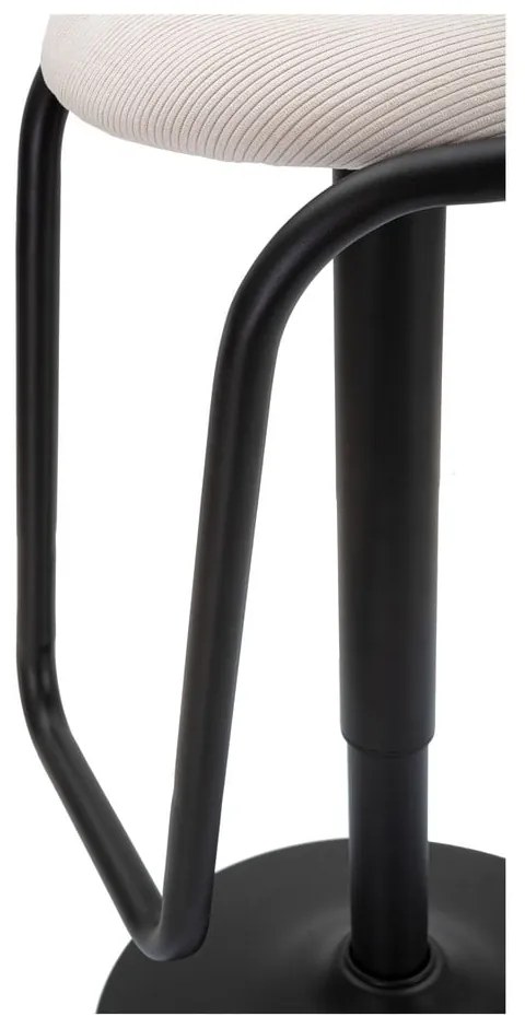 Бял/черен тапициран бар стол с регулируема височина (височина на седалката 61 cm) Destiny – Mauro Ferretti