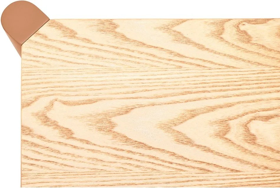 Стелаж от декор от дъб в тухлен цвят/в светло естествен цвят 126x128x43 cm Bona – Teulat