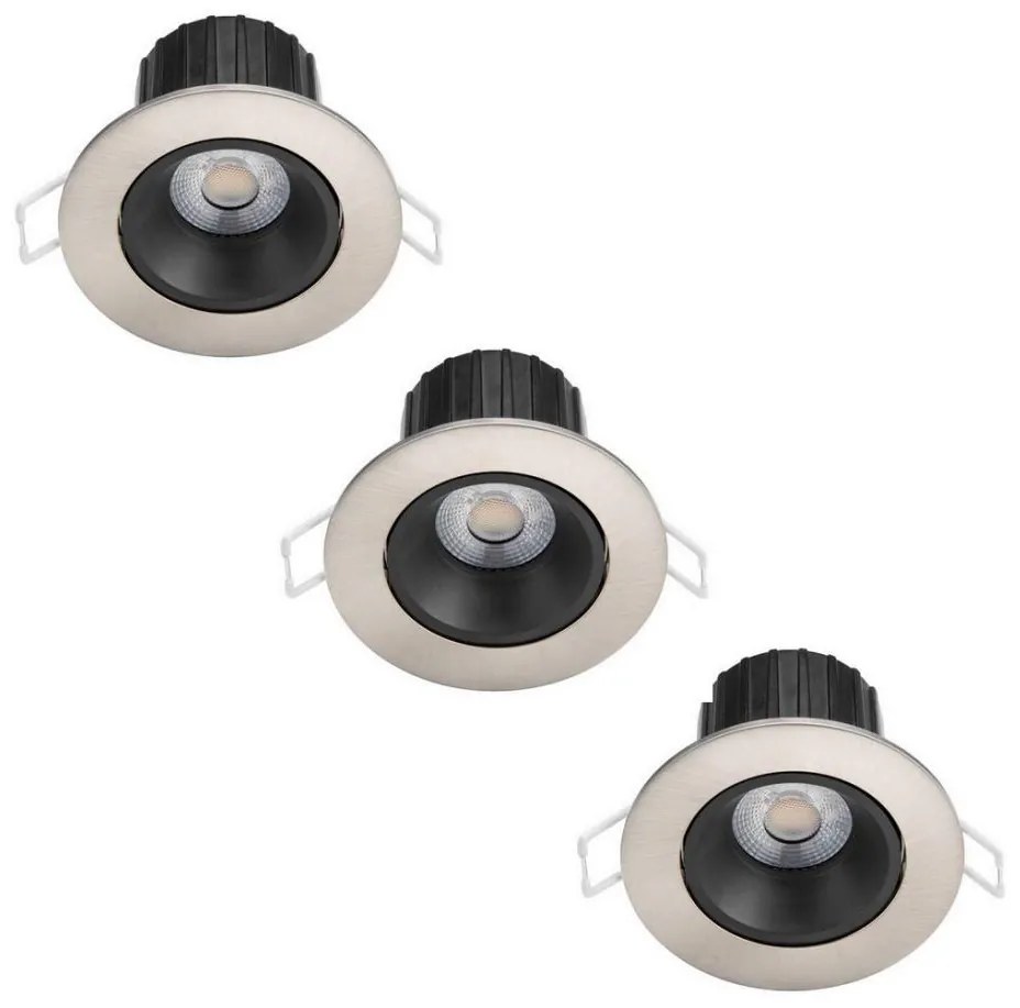 Philips - К-кт 3бр. LED димируеми лунички за баня ABROSA LED/9W/230V IP44