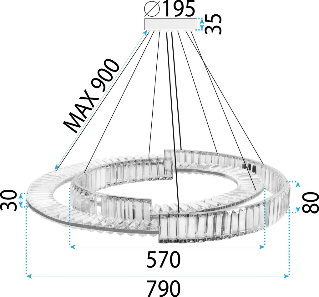 Лампа LED APP1525-CP60/80 CHROME