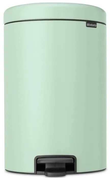 Кош за боклук с педал Brabantia NewIcon 1008847, 20 л, Плавно затваряне, Противоплъзгаща основа, Светлозелен