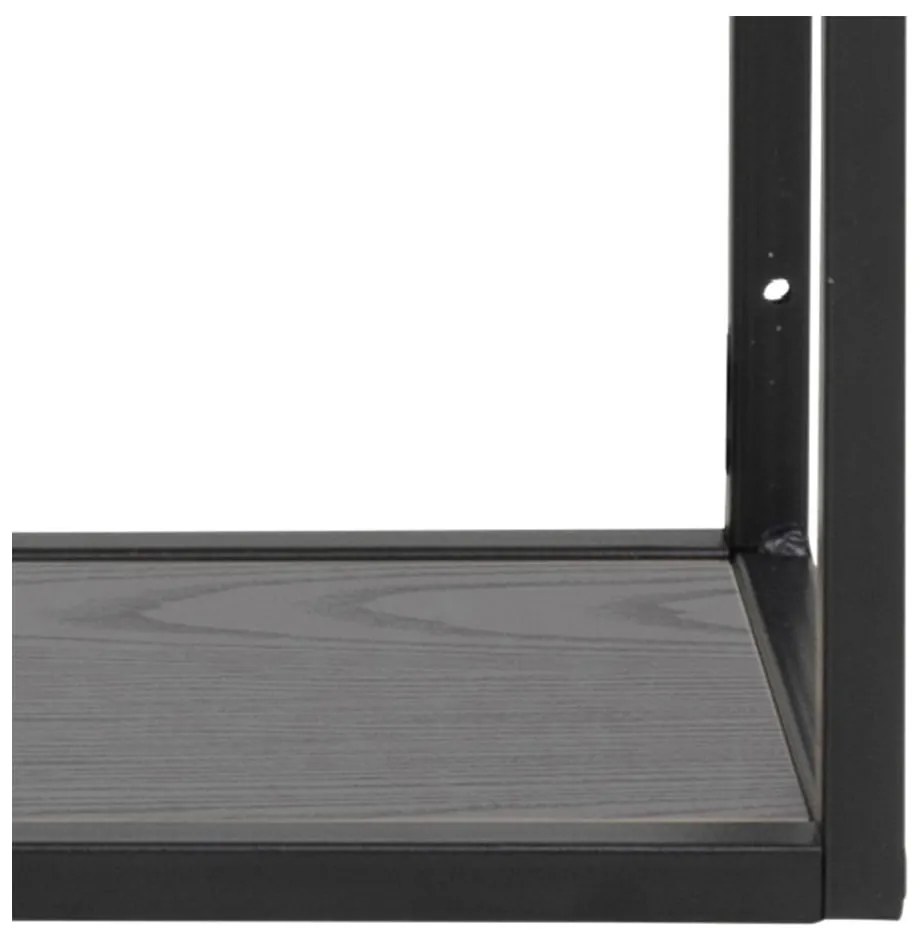 Черна стенна библиотека от декор от ясен 75x91 cm Seaford – Actona