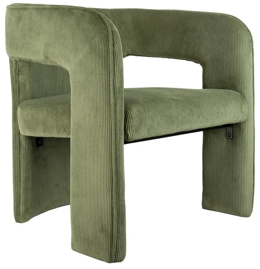 Зелено кресло от рипсено кадифе Vigor – Leitmotiv