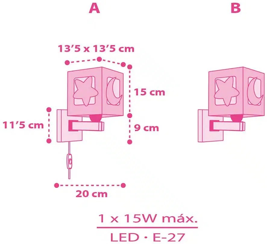 Аплик за стена Ango Estrella-Roz