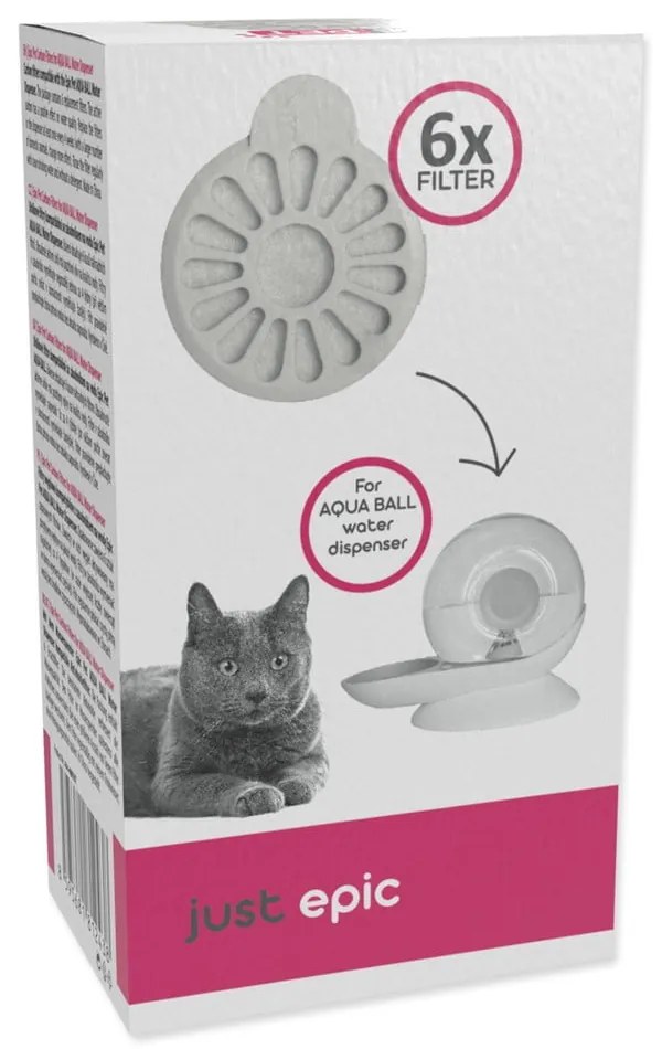 Филтри за воден фонтан в комплект от 6 бр. за котки Epic Pet Aqua Ball – Plaček Pet Products