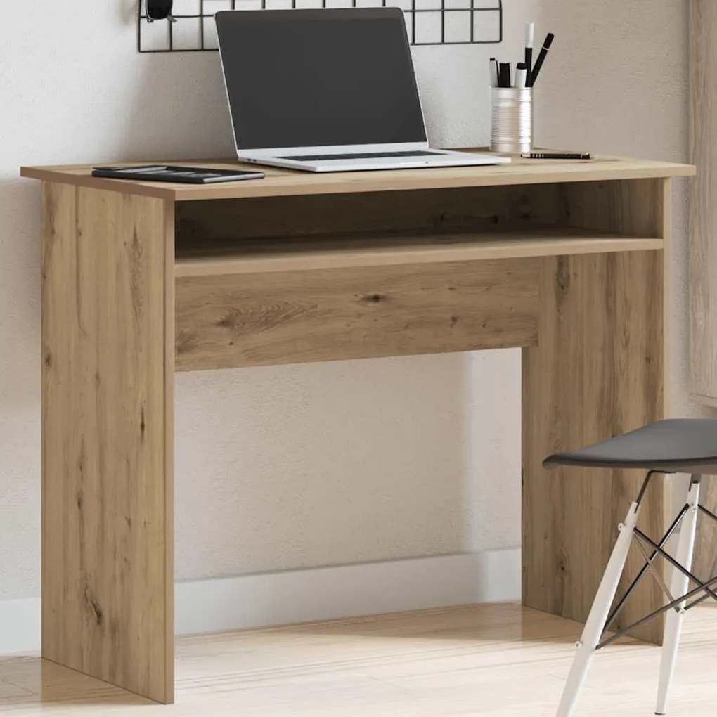 855977 vidaXL Бюро, дъб артизан, 90x50x74 см, инженерно дърво