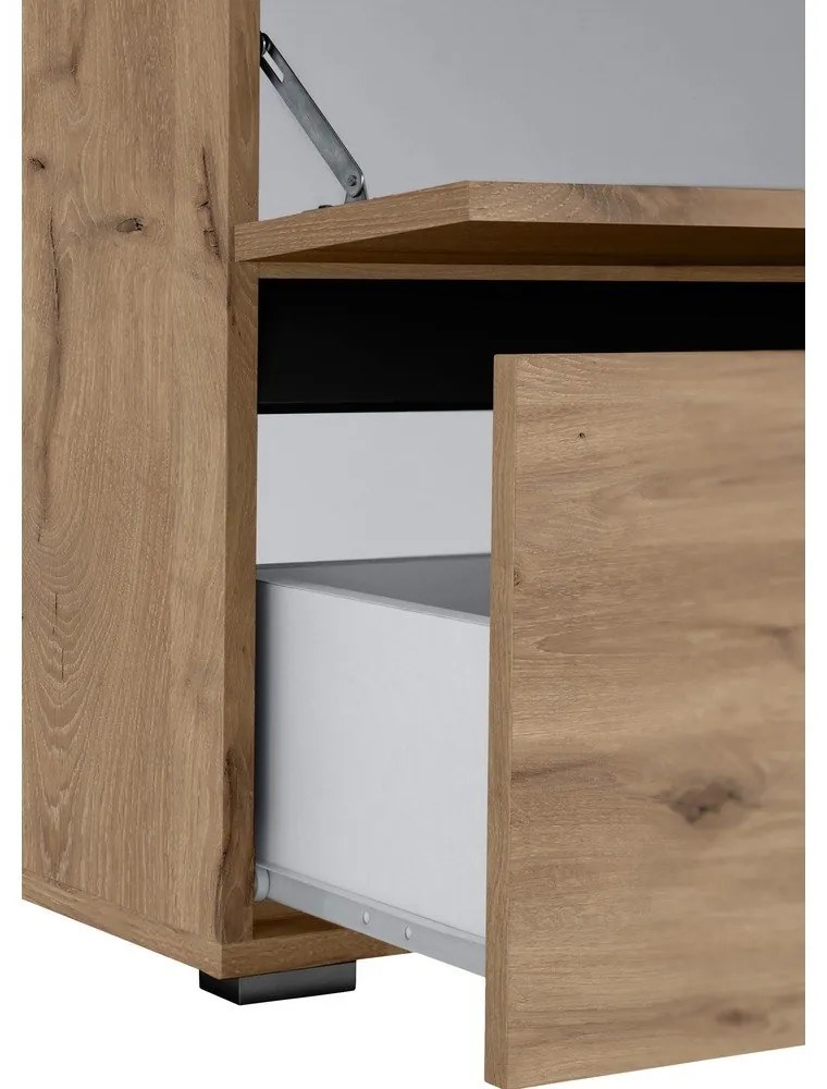 Шкаф за мивка от декор от дъб в естествен цвят 80x55 cm Wisla – Støraa