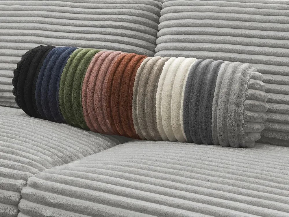 Светлосив диван за ежедневно спане/сгъваем от рипсено кадифе 240 cm Hugo – Bobochic Paris