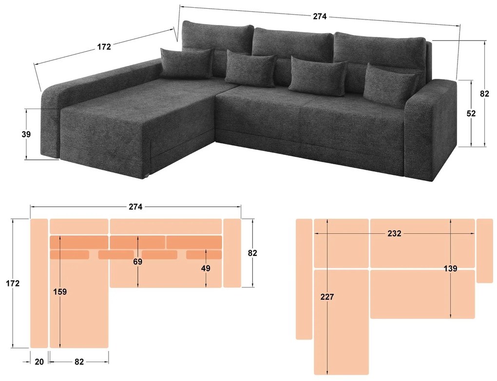 Разтегателен диван Дизмо