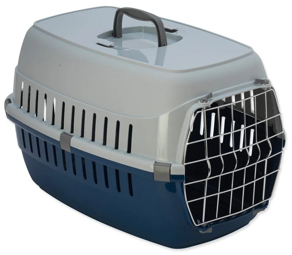 Синьо-сива транспортна клетка за животни 35x58 cm Dog Fantasy Carrier – Plaček Pet Products